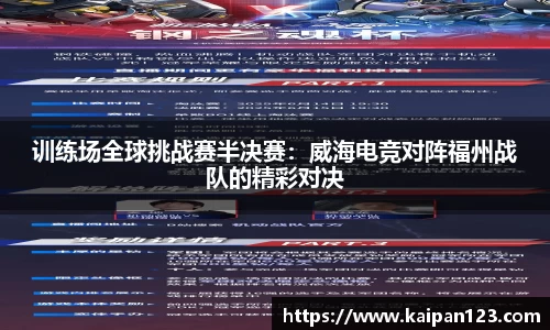 训练场全球挑战赛半决赛：威海电竞对阵福州战队的精彩对决